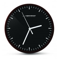 ESPERANZA ρολόι τοίχου Budapest EHC010K, 20cm, μαύρο-όψη ξύλου