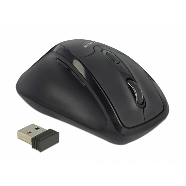 DELOCK ασύρματο ποντίκι 12552 για αριστερόχειρες, με βάση καρπού 1600dpi DELOCK ασύρματο ποντίκι 12552 για αριστερόχειρες, με βάση καρπού 1600dpi