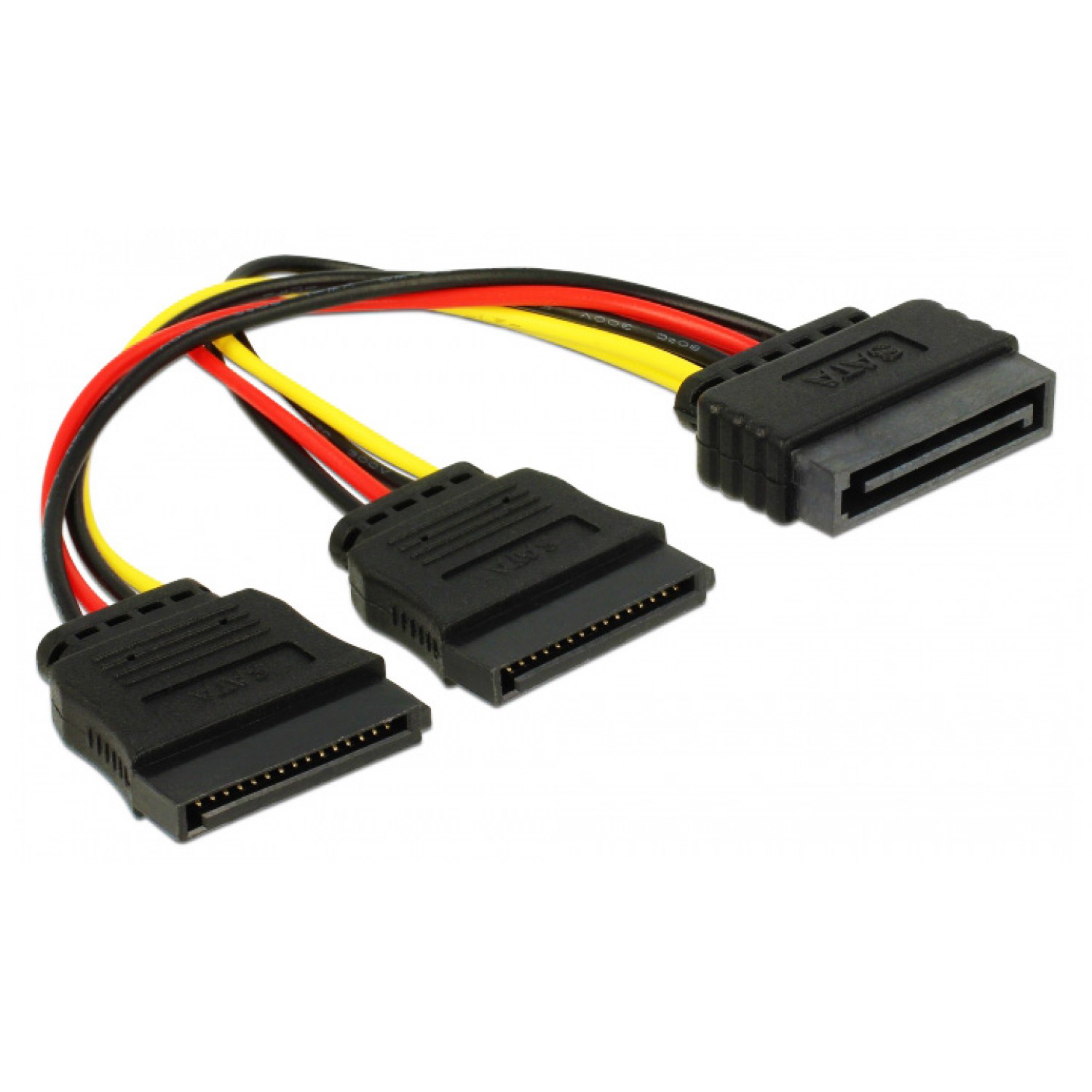 DELOCK καλώδιο SATA 15pin σε 2x SATA HDD 60105, 15cm
