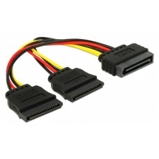 DELOCK καλώδιο SATA 15pin σε 2x SATA HDD 60105, 15cm