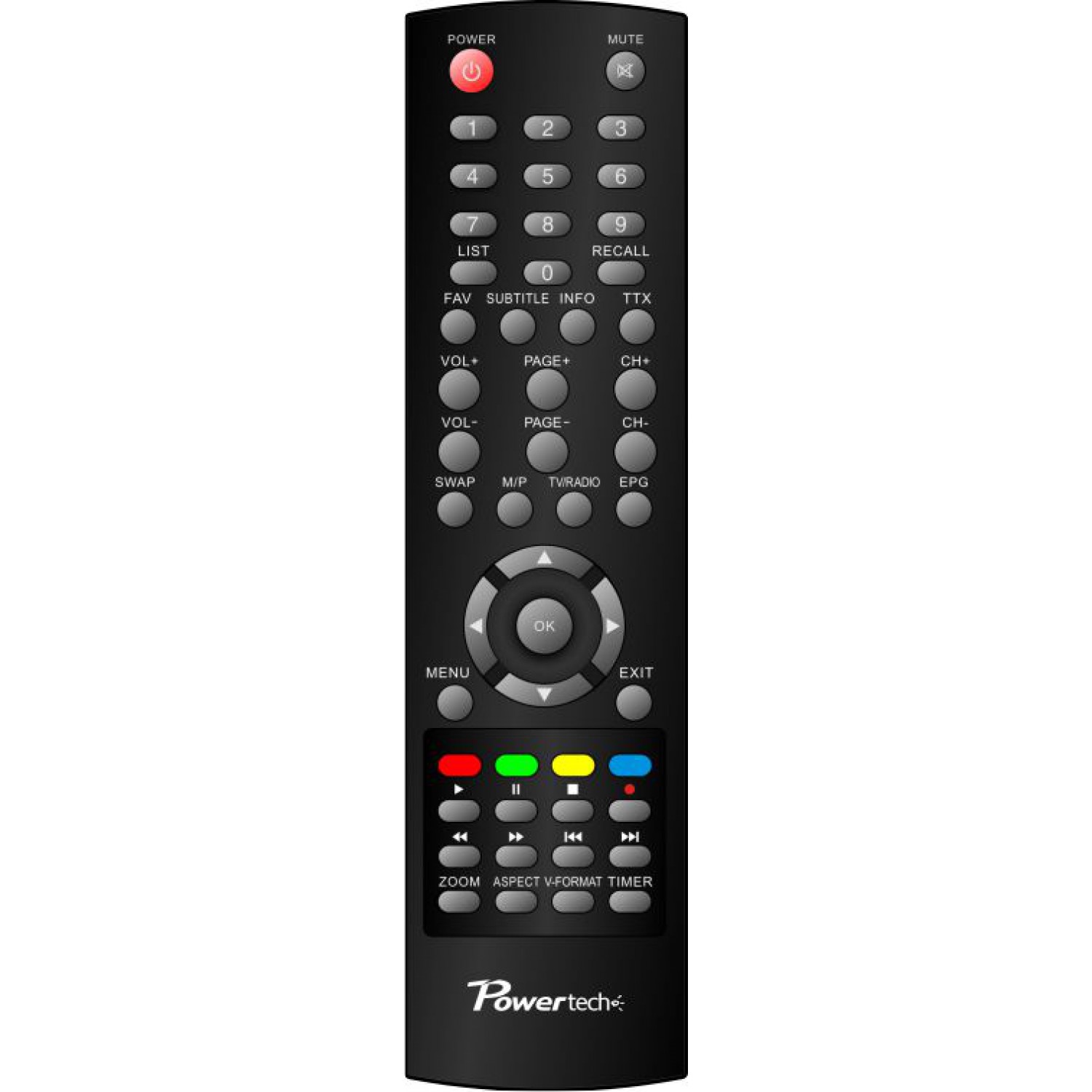 POWERTECH τηλεχειριστήριο PT-RC2 για δεκτή PT-MPEG4-HD2