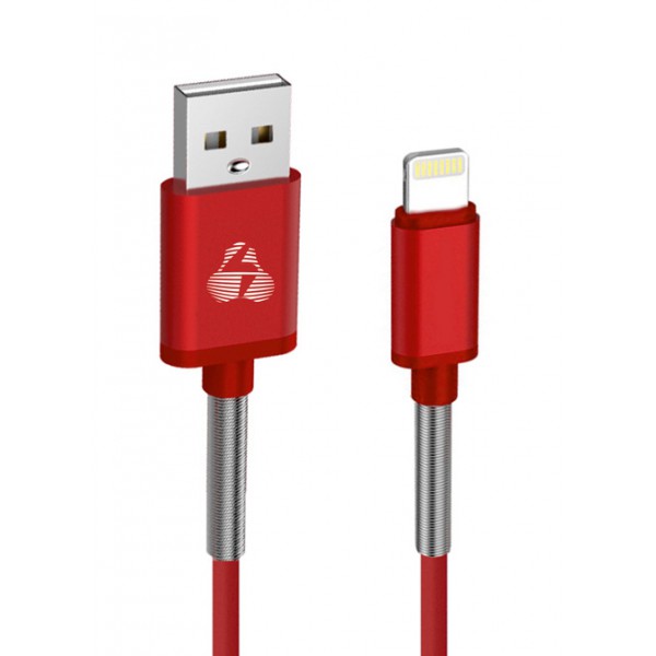 POWERTECH Καλώδιο USB σε Lightning flex alu PTR-0021 copper, 1m, κόκκινο POWERTECH Καλώδιο USB σε Lightning flex alu PTR-0021 copper, 1m, κόκκινο