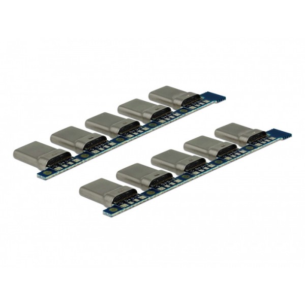 DELOCK Connector USB Type-C Male 65966, 4pin, 10τμχ