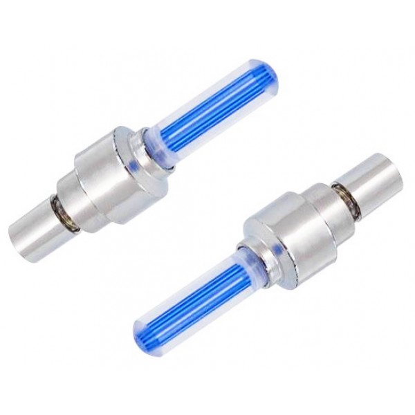Καπάκι βαλβίδας ποδηλάτου AG304A, LED, 6.5cm, 2τμχ, μπλέ