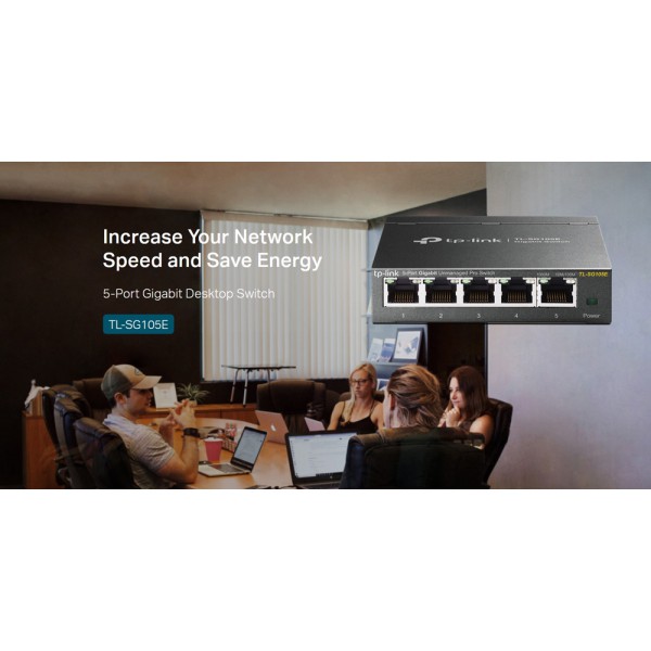TP-LINK Easy Smart Switch TL-SG105E, 5-Port Gigabit, Ver. 5.0 TP-LINK Easy Smart Switch TL-SG105E, 5-Port Gigabit, Ver. 5.0