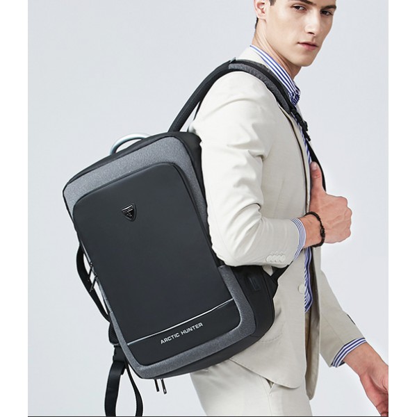 ARCTIC HUNTER τσάντα πλάτης B00227-BK με θήκη laptop 17", μαύρη