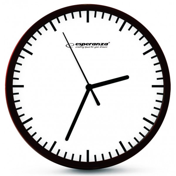 ESPERANZA Ρολόι τοίχου Budapest EHC010W, 20cm, λευκό ESPERANZA Ρολόι τοίχου Budapest EHC010W, 20cm, λευκό