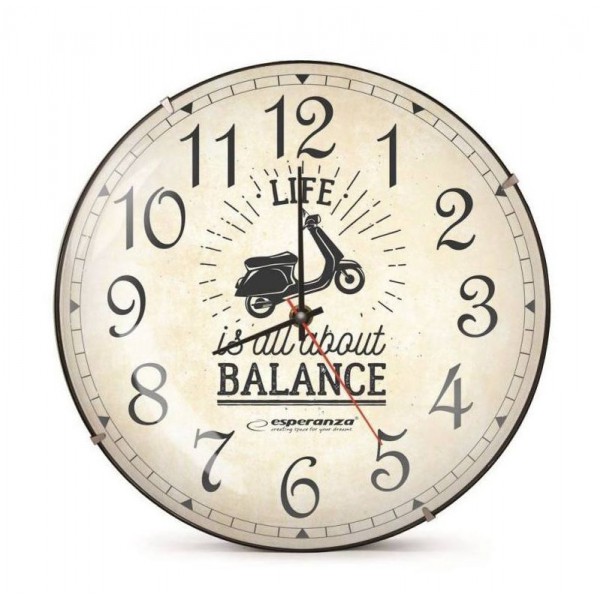 ESPERANZA Ρολόι τοίχου Seattle EHC018S, 30cm ESPERANZA Ρολόι τοίχου Seattle EHC018S, 30cm