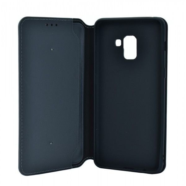 POWERTECH Θήκη Slim Leather για Samsung A8 plus 2018, γκρι POWERTECH Θήκη Slim Leather για Samsung A8 plus 2018, γκρι