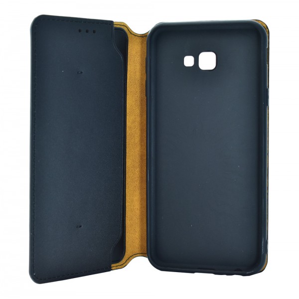 POWERTECH Θήκη Slim Leather για Samsung J4 Plus 2018, μαύρη POWERTECH Θήκη Slim Leather για Samsung J4 Plus 2018, μαύρη