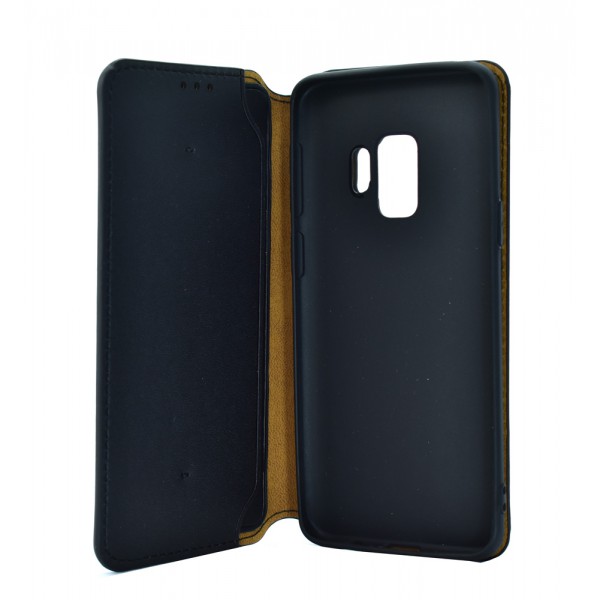 POWERTECH Θήκη Slim Leather για Samsung S9, μαύρη POWERTECH Θήκη Slim Leather για Samsung S9, μαύρη