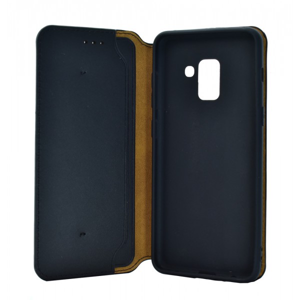 POWERTECH Θήκη Slim Leather για Samsung A5 2018, μαύρη POWERTECH Θήκη Slim Leather για Samsung A5 2018, μαύρη