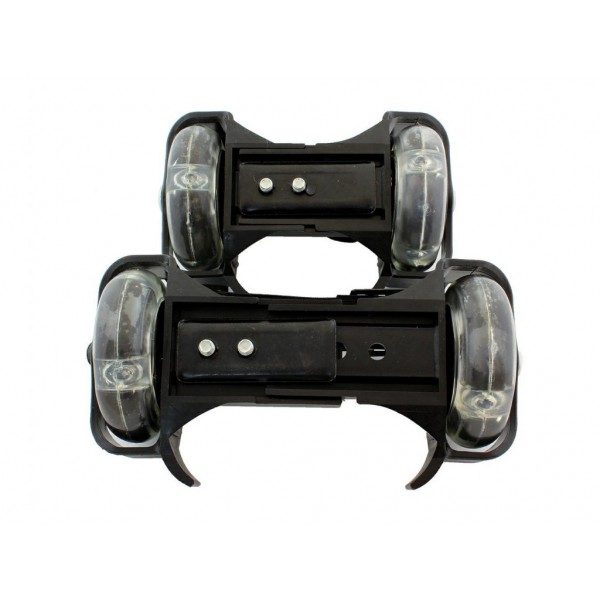 Φωτιζόμενα rollers παπουτσιών AG234, 3x LED, universal, 6-9.5cm, μαύρα