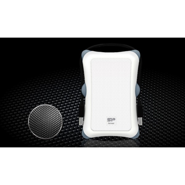SILICON POWER εξωτερικός HDD Armor A30, 1TB, USB 3.1, λευκός