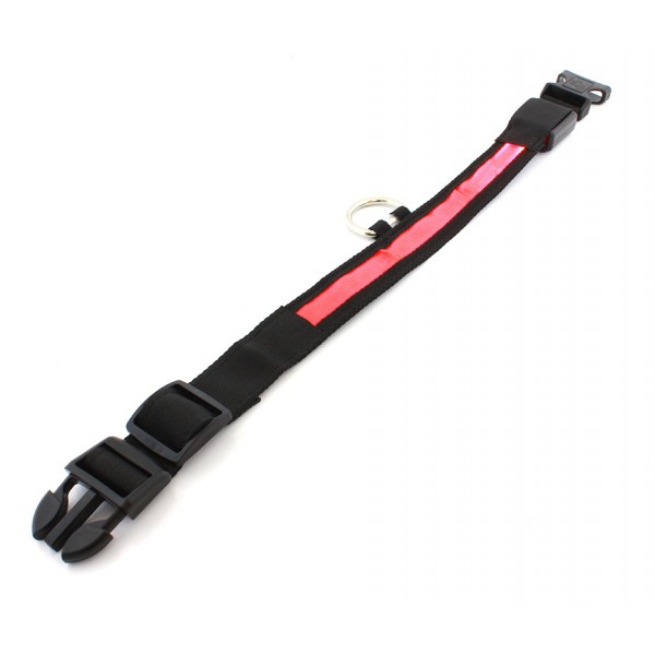 Περιλαίμιο σκύλου AG232 με φωτισμό LED, 34-44cm, μαύρο-κόκκινο Περιλαίμιο σκύλου AG232 με φωτισμό LED, 34-44cm, μαύρο-κόκκινο