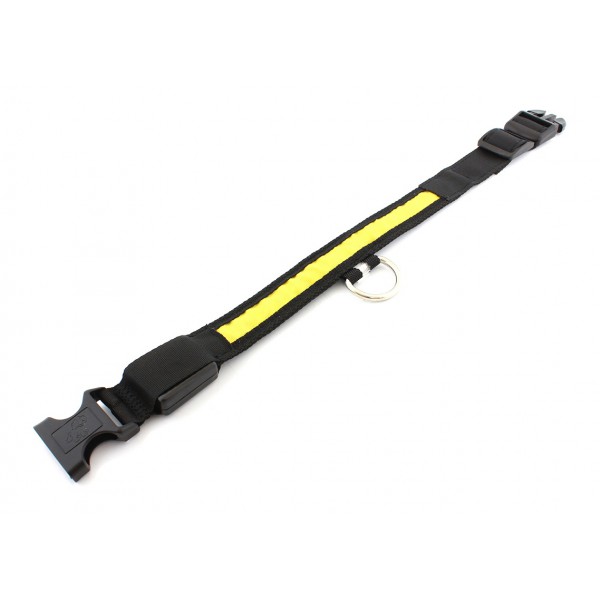 Περιλαίμιο σκύλου AG232B με φωτισμό LED, 34-44cm, μαύρο/κίτρινο Περιλαίμιο σκύλου AG232B με φωτισμό LED, 34-44cm, μαύρο/κίτρινο
