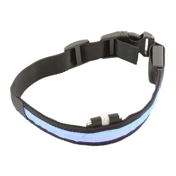 Περιλαίμιο σκύλου AG232A με φωτισμό LED, 34-44cm, μαύρο/μπλε Περιλαίμιο σκύλου AG232A με φωτισμό LED, 34-44cm, μαύρο/μπλε