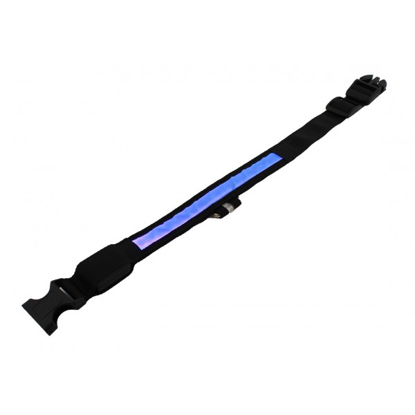 Περιλαίμιο σκύλου AG232A με φωτισμό LED, 34-44cm, μαύρο/μπλε Περιλαίμιο σκύλου AG232A με φωτισμό LED, 34-44cm, μαύρο/μπλε