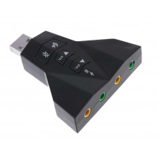 POWERTECH USB κάρτα ήχου 7.1CH, με έξοδο μικρόφωνου και ακουστικού