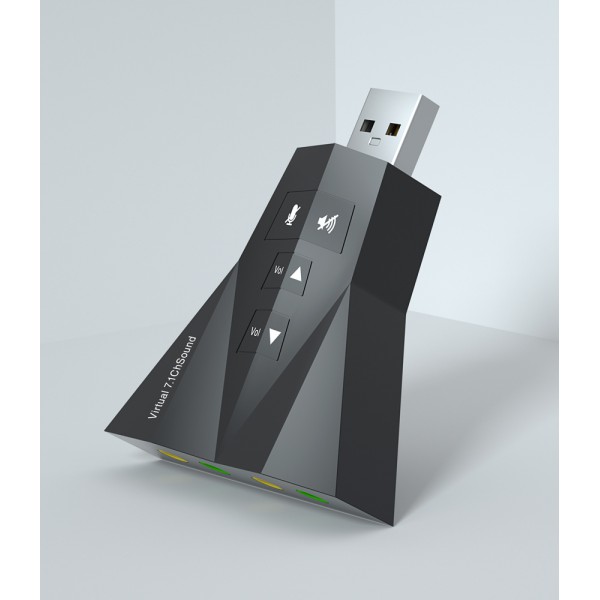 POWERTECH USB κάρτα ήχου 7.1CH, με έξοδο μικρόφωνου και ακουστικού