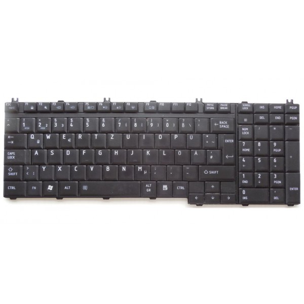 Πληκτρολόγιο για Toshiba Satellite P300/L350/L350D/L500, US, μαύρο Πληκτρολόγιο για Toshiba Satellite P300/L350/L350D/L500, US, μαύρο