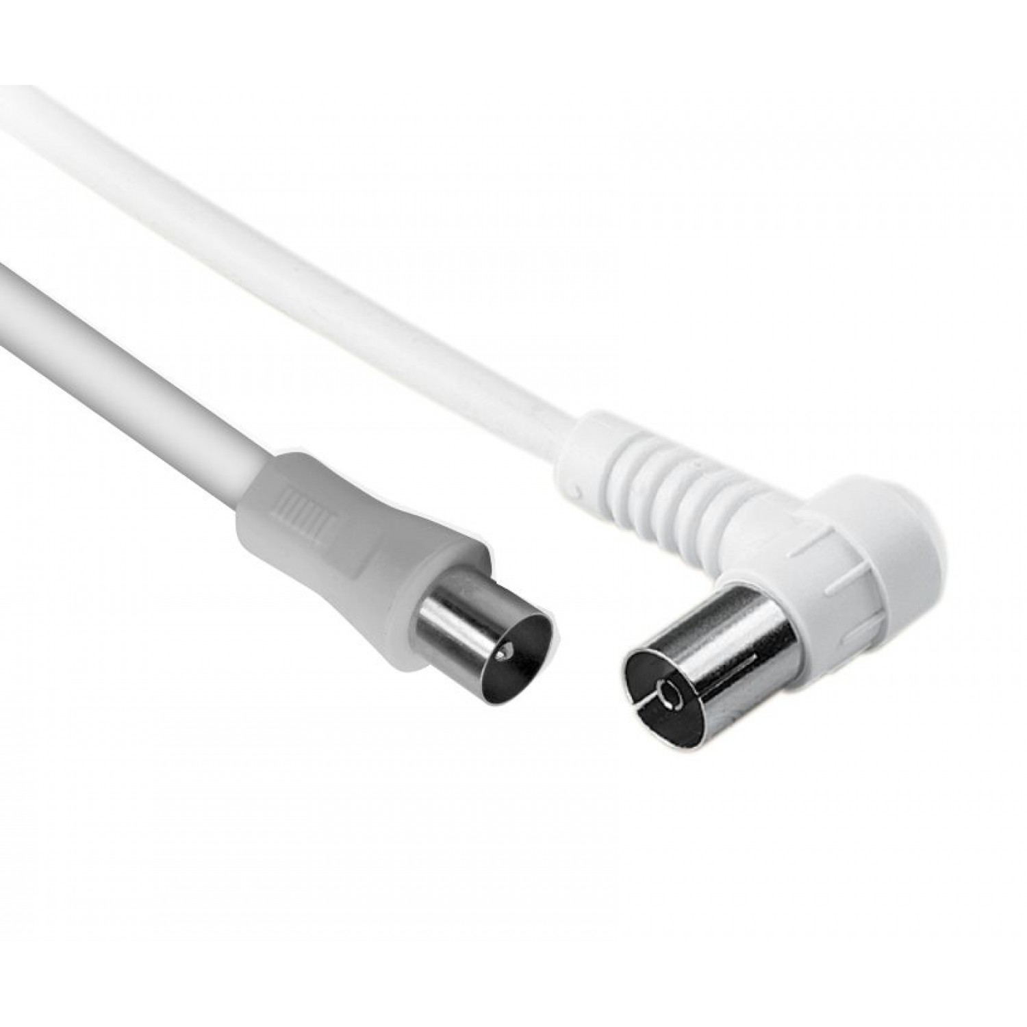 POWERTECH καλώδιο κεραίας pal male 90° σε female, λευκό, 1.5m