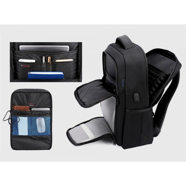 ARCTIC HUNTER τσάντα πλάτης B00113C-BK με θήκη laptop 15.6", USB, μαύρη ARCTIC HUNTER τσάντα πλάτης B00113C-BK με θήκη laptop 15.6", USB, μαύρη