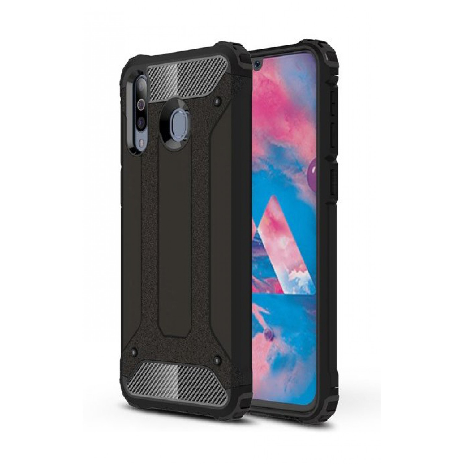 POWERTECH θήκη Hybrid Protect MOB-1322 για Samsung Galaxy M30, μαύρη POWERTECH θήκη Hybrid Protect MOB-1322 για Samsung Galaxy M30, μαύρη