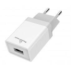 POWERTECH φορτιστής τοίχου PT-759, USB, 1A, λευκός