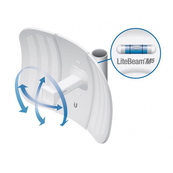 UBIQUITI LiteBeam M5 airMAX CPE Access Point LBE-M5-23, 23dBi, 5GHz UBIQUITI LiteBeam M5 airMAX CPE Access Point LBE-M5-23, 23dBi, 5GHz