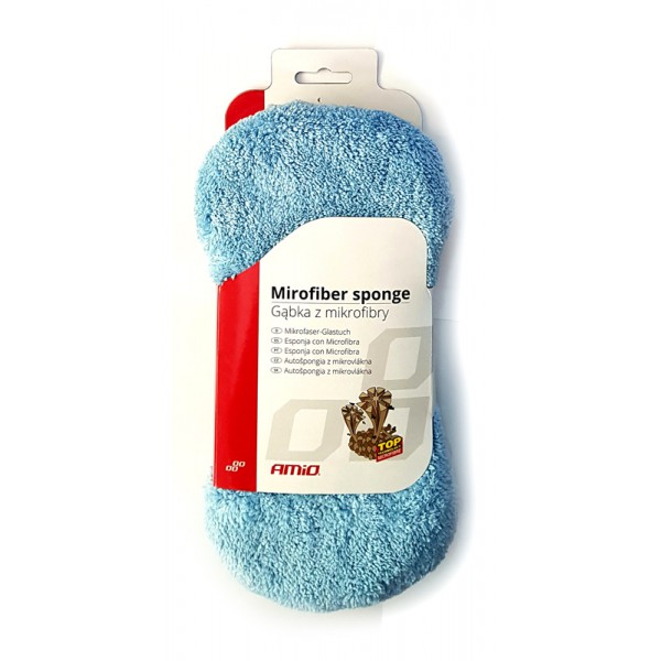 AMIO Σπόγγος καθαρισμού 2 επιφανειών με μικροΐνες 01746, μπλε AMIO Σπόγγος καθαρισμού 2 επιφανειών με μικροΐνες 01746, μπλε