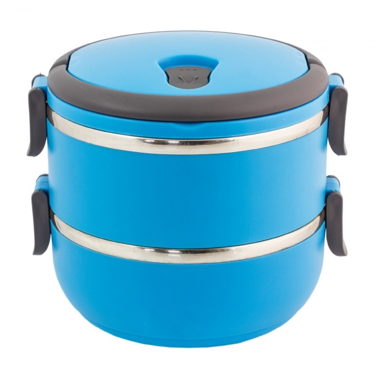 Δοχείο φαγητού AG479B με επένδυση inox, σετ 2τμχ, μπλε