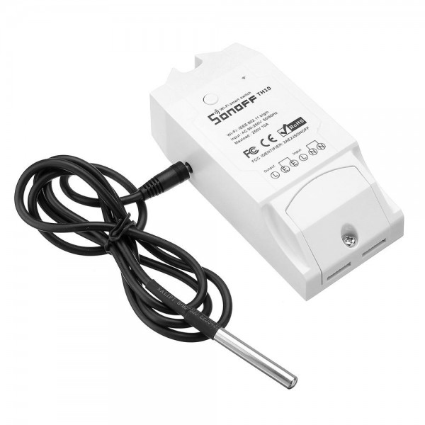SONOFF Smart Διακόπτης TH10, υγρασίας - θερμοκρασίας, 10A, WiFi, λευκό