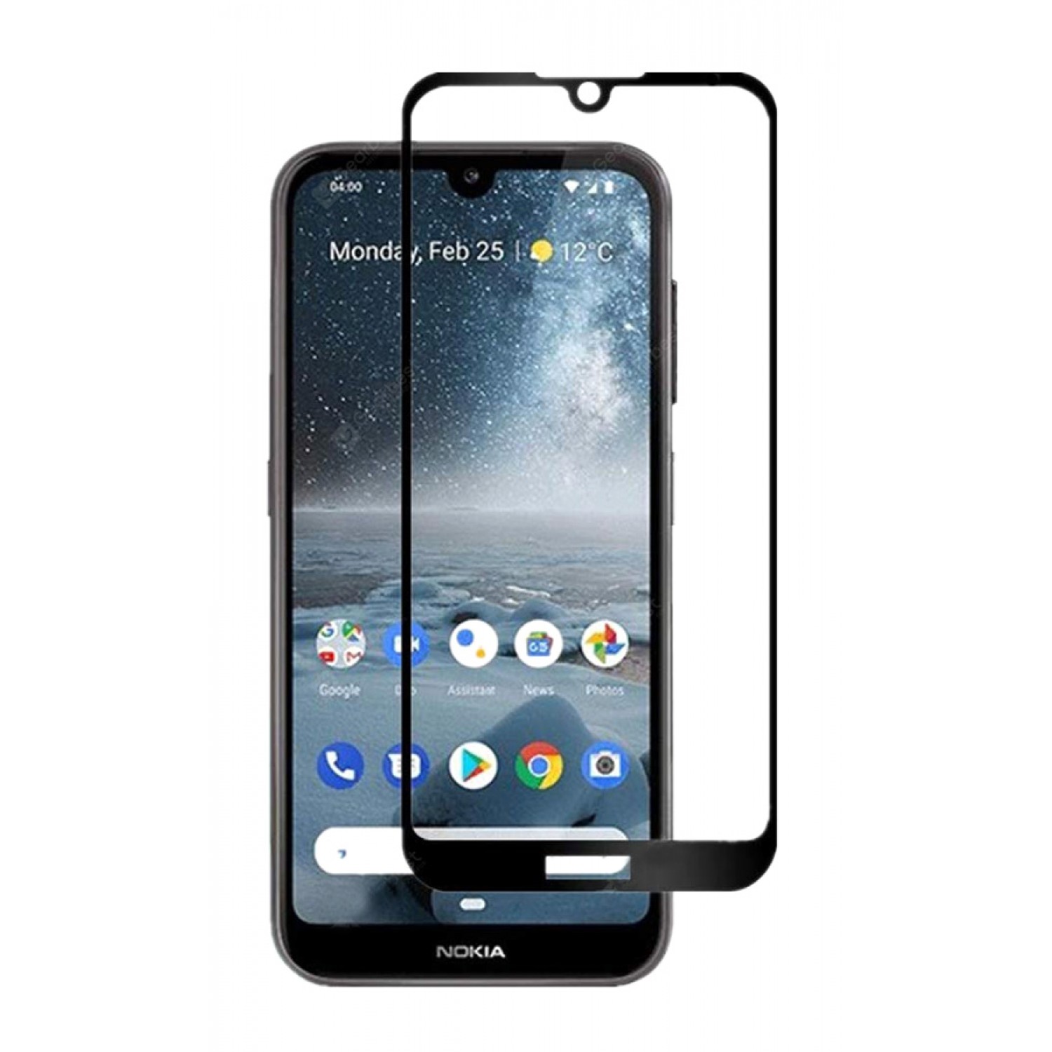 POWERTECH Tempered Glass 5D, Full Glue, Nokia 2.2, μαύρο POWERTECH Tempered Glass 5D, Full Glue, Nokia 2.2, μαύρο