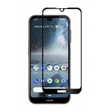 POWERTECH Tempered Glass 5D, Full Glue, Nokia 2.2, μαύρο