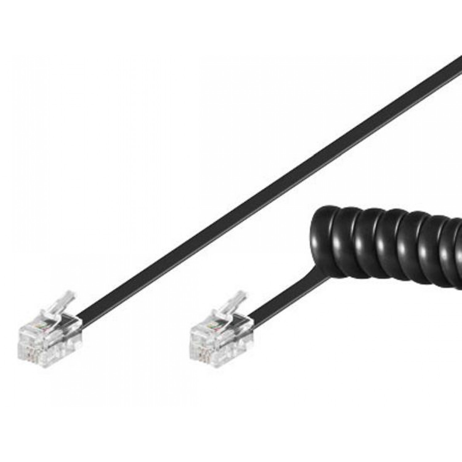 GOOBAY καλώδιο τηλεφώνου 68002, spiral, RJ10 4P4C, CCA, 4m, μαύρο GOOBAY καλώδιο τηλεφώνου 68002, spiral, RJ10 4P4C, CCA, 4m, μαύρο