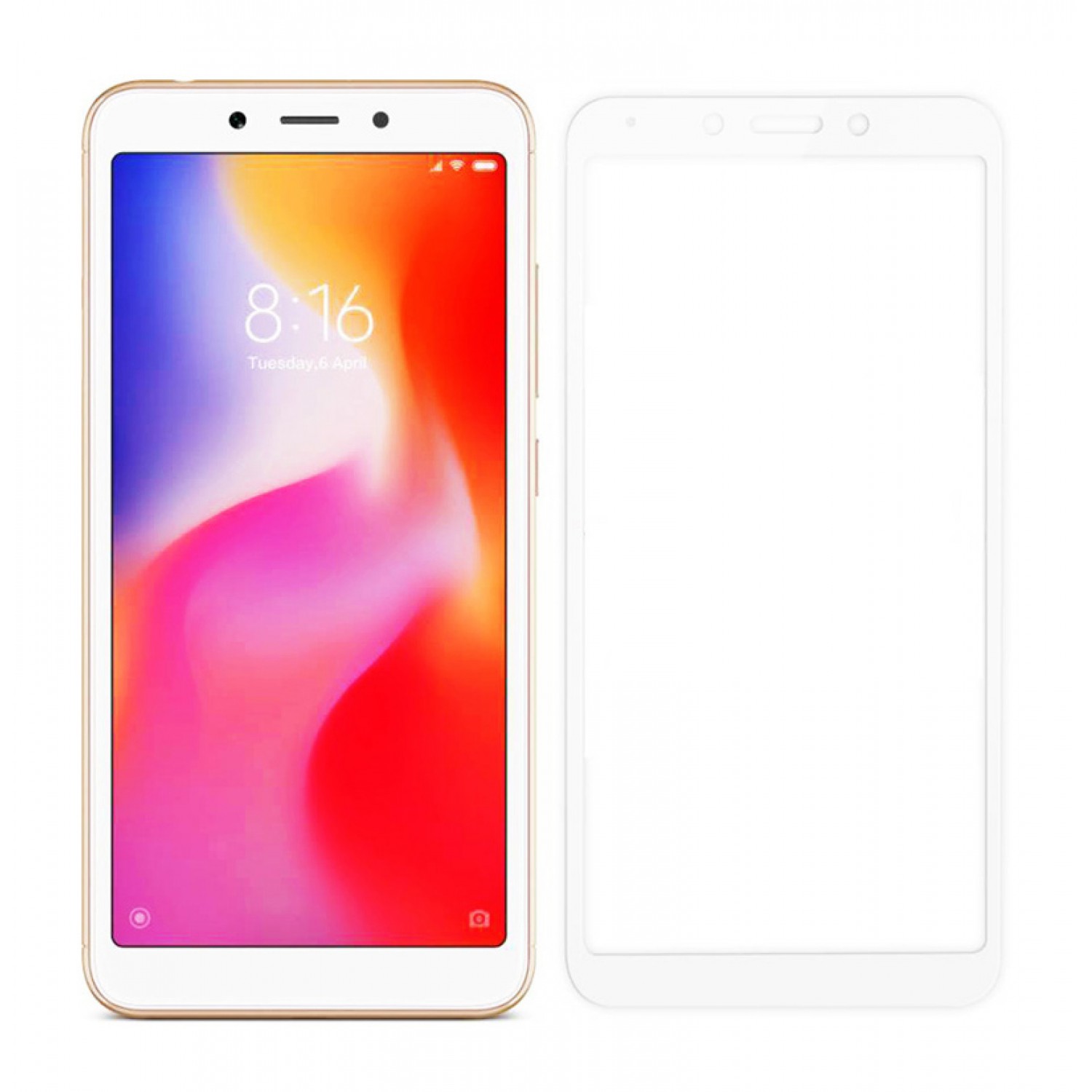 POWERTECH Tempered Glass 5D Full Glue για Xiaomi Redmi 6/6A, White POWERTECH Tempered Glass 5D Full Glue για Xiaomi Redmi 6/6A, White
