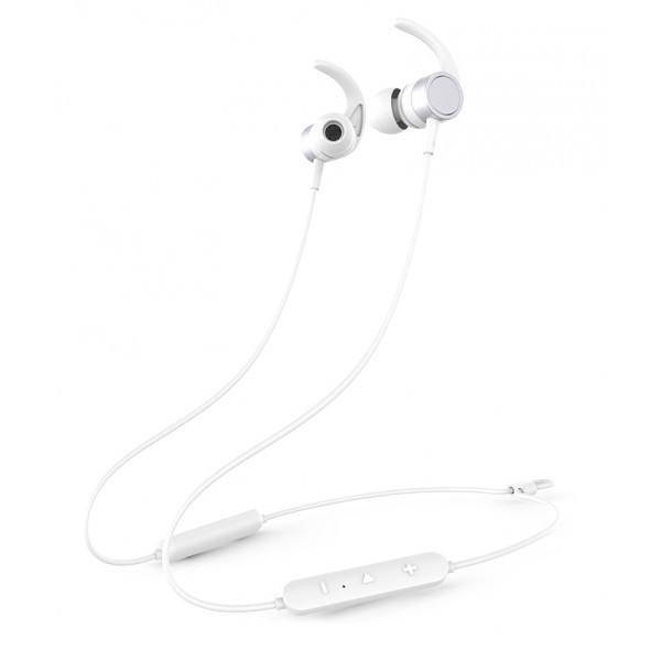 YISON Earphones E17-WH, Bluetooth 5.0, multipoint, με μαγνήτη, λευκά YISON Earphones E17-WH, Bluetooth 5.0, multipoint, με μαγνήτη, λευκά