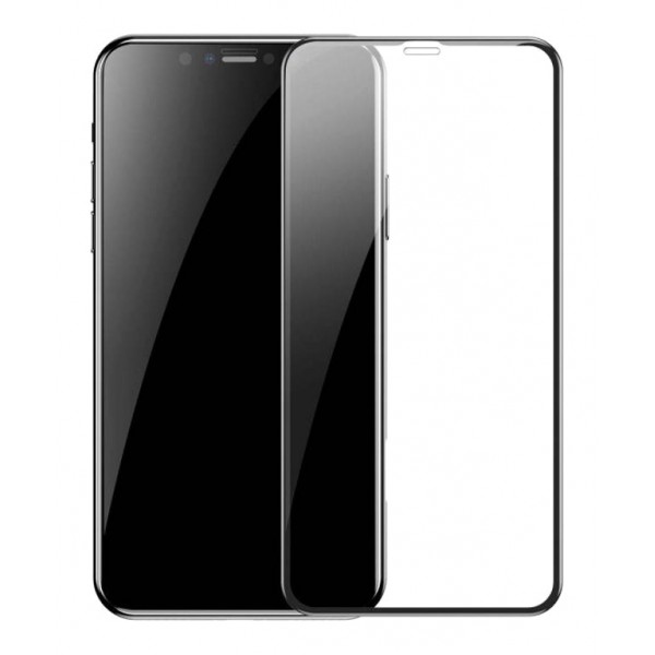 POWERTECH Tempered Glass 3D Full face για iPhone 11, titanium, μαύρο POWERTECH Tempered Glass 3D Full face για iPhone 11, titanium, μαύρο