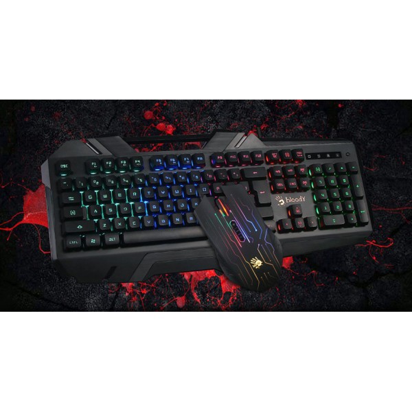 BLOODY set ποντίκι & πληκτρολόγιο BLD-B2500, ενσύρματα, 4000Cpi, μαύρο BLOODY set ποντίκι & πληκτρολόγιο BLD-B2500, ενσύρματα, 4000Cpi, μαύρο