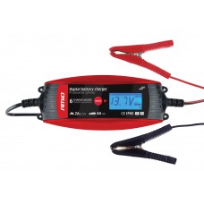 AMIO Ψηφιακός φορτιστής μπαταριών οχημάτων 02088, 6V/12V, 2A/4A