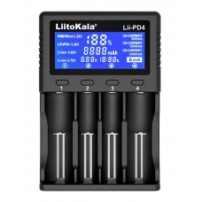 LIITOKALA φορτιστής LII-PD4 για μπαταρίες NiMH/CD, Li-Ion, IMR, 4 slots