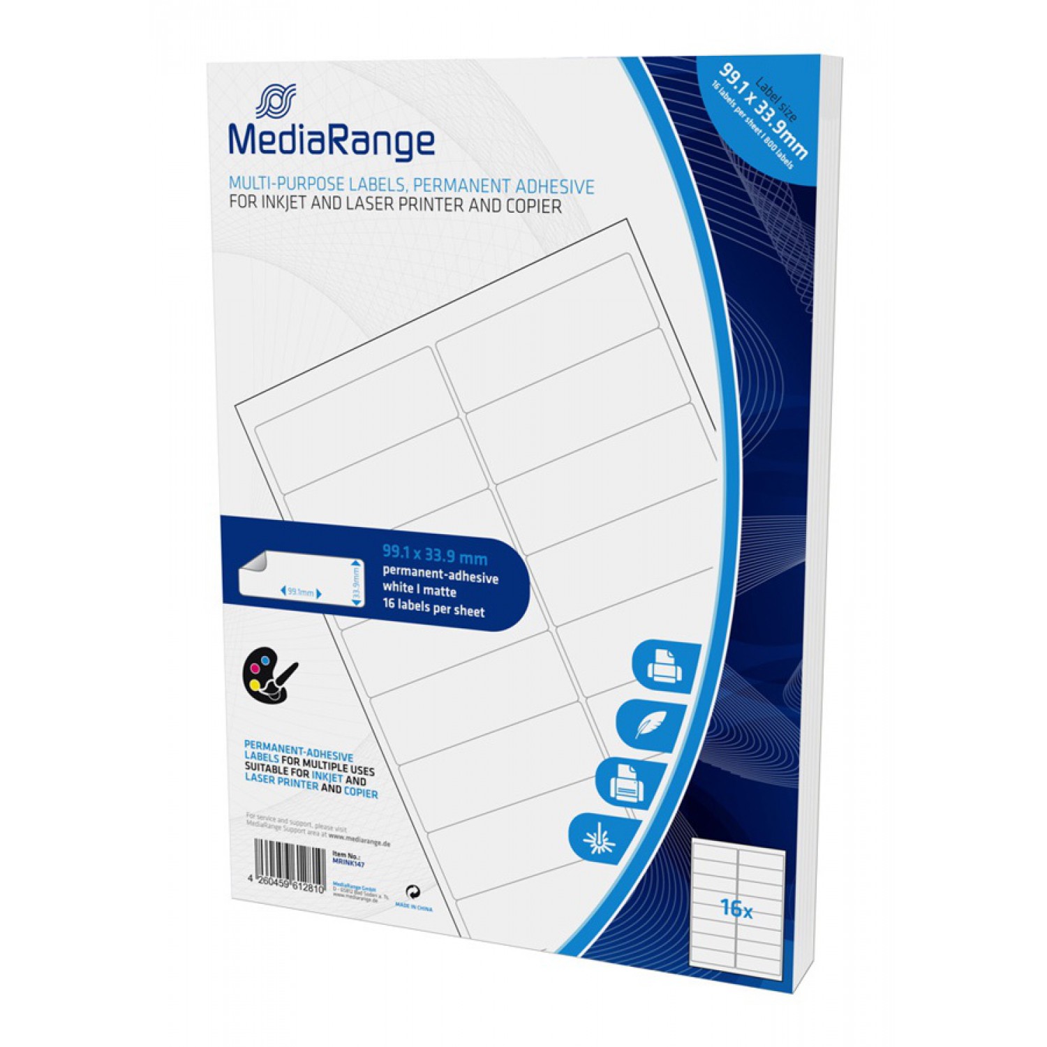 MEDIARANGE Ετικέτες πολλαπλών χρήσεων MRINK147, 99.1x33.9mm, 800τμχ MEDIARANGE Ετικέτες πολλαπλών χρήσεων MRINK147, 99.1x33.9mm, 800τμχ