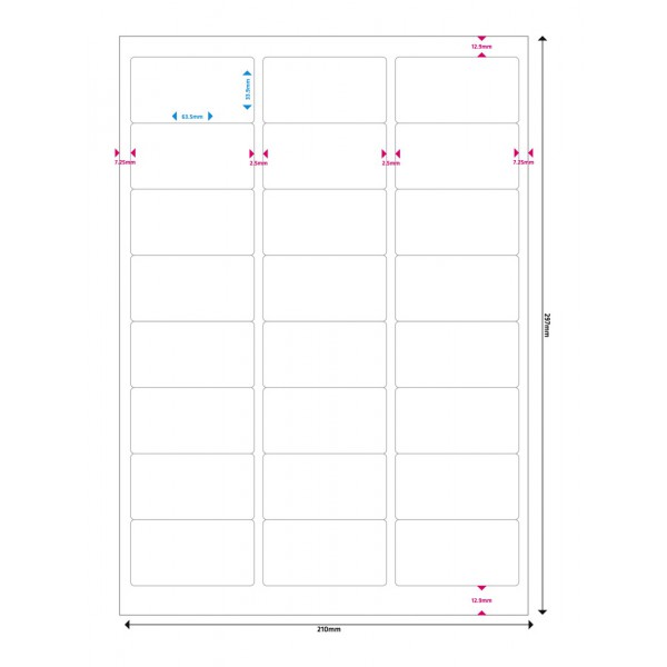 MEDIARANGE Ετικέτες πολλαπλών χρήσεων MRINK150, 63.5x33.9mm, 1200τμχ