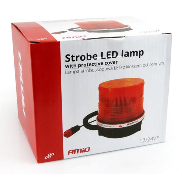 AMIO LED strobe αυτοκινήτου 01276, 12V, 11.5x11.5cm, πορτοκαλί AMIO LED strobe αυτοκινήτου 01276, 12V, 11.5x11.5cm, πορτοκαλί