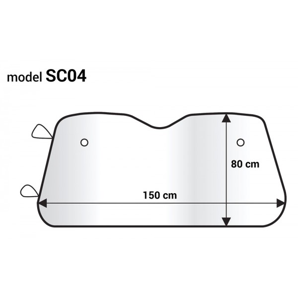 AMIO Ηλιοπροστασία παρμπρίζ αυτοκινήτου 01534, 150x80cm