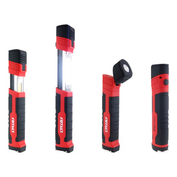 AMIO Τηλεσκοπικός φακός εργασίας 02172 επαναφορτιζόμενος, μαγνητική βάση AMIO Τηλεσκοπικός φακός εργασίας 02172 επαναφορτιζόμενος, μαγνητική βάση