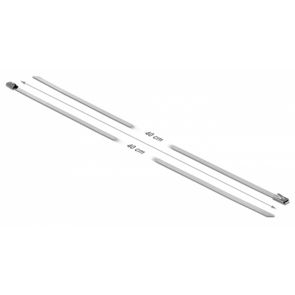 DELOCK μεταλλικός σφιγκτήρας καλωδίων 18769, 400x4.6mm, 10τμχ DELOCK μεταλλικός σφιγκτήρας καλωδίων 18769, 400x4.6mm, 10τμχ
