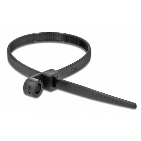 DELOCK Δεματικά καλωδίων 18952 με οπή στερέωσης, 300x7.6mm, μαύρα, 10τμχ DELOCK Δεματικά καλωδίων 18952 με οπή στερέωσης, 300x7.6mm, μαύρα, 10τμχ