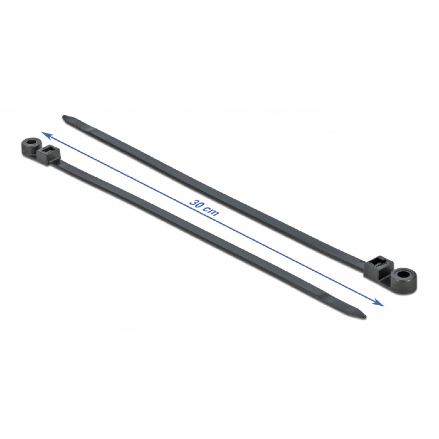 DELOCK Δεματικά καλωδίων 18952 με οπή στερέωσης, 300x7.6mm, μαύρα, 10τμχ DELOCK Δεματικά καλωδίων 18952 με οπή στερέωσης, 300x7.6mm, μαύρα, 10τμχ